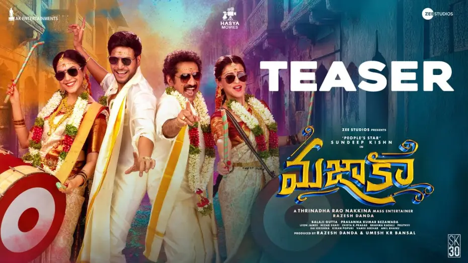 Відео до фільму మజాకా — MAZAKA Teaser | Sundeep Kishn | Ritu Varma |Trinadha Rao Nakkina | Prasanna Bezawada | Hasya Movies