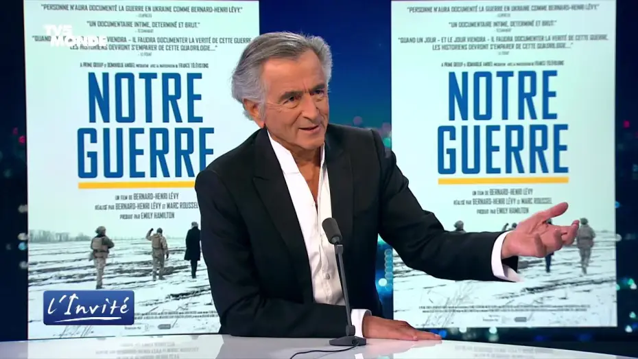 Відео до фільму Notre Guerre — Bernard-Henri Lévy - TV5MONDE L'Invité : Notre Guerre & guerre en Ukraine (3 juin 2025)