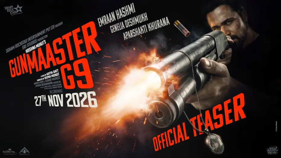 Відео до фільму Gunmaaster G9 — Gunmaaster G9 Teaser | Emraan, Genelia, Aparshakti | Aditya Datt | Himesh R | Deepak M | 27 Nov 2026