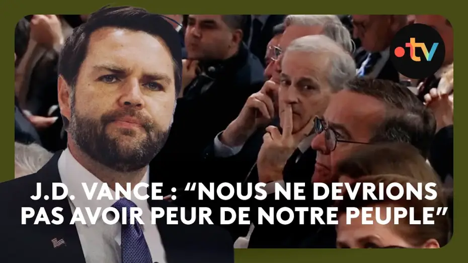 Відео до фільму J.D. Vance : la revanche d'une Amérique — J.D. Vance : son discours qui a choqué les dirigeants européens