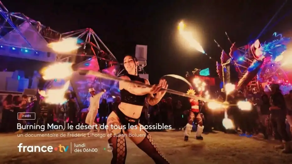 Відео до фільму Burning Man, le désert de tous les possibles — Burning Man, le désert de tous les possibles sur France 5 lundi 31 août 2026