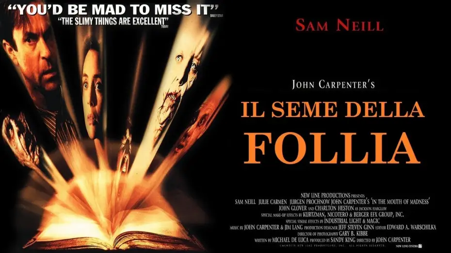 Відео до фільму У пащі божевілля | Il seme della follia (film 1994) TRAILER ITALIANO