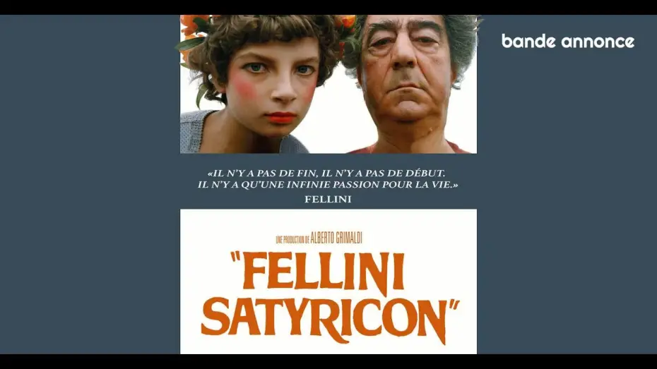 Відео до фільму Satyricon — Fellini Satyricon : bande-annonce HD (2021, Solaris)