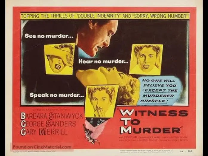 Відео до фільму Witness to Murder — Witness To Murder 1954) Trailer