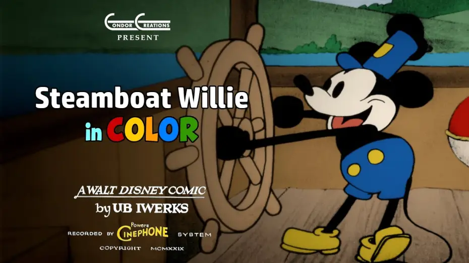 Відео до фільму Steamboat Willie — Steamboat Willie In Color (Full Animated Short)