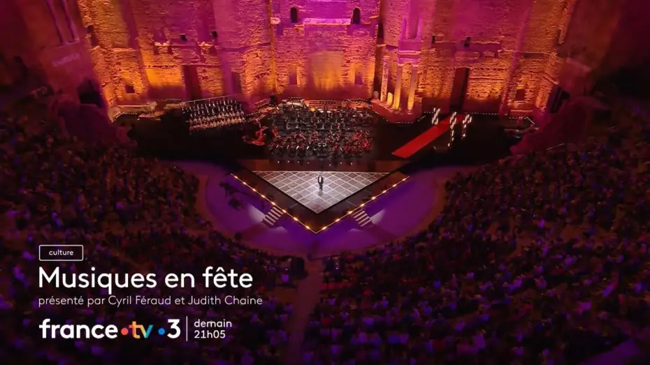 Відео до фільму Musiques en f&ecirc;te des Chor&eacute;gies d&rsquo;Orange | Musiques en f&ecirc;te aux Chor&eacute;gies d'Orange vendredi 20 juin 2025 sur France 3