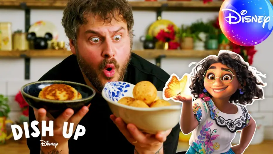 Відео до фільму Енканто: Світ магії | Can Martyn Recreate Encanto&rsquo;s Colombian Arepas & Bu&ntilde;uelos? | Dish Up Disney