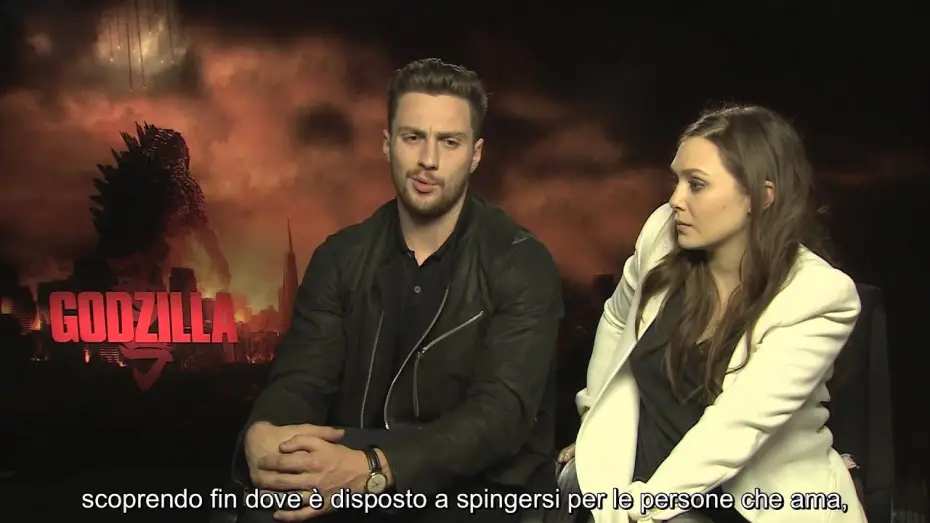 Відео до фільму Ґодзілла | Godzilla - Intervista a Aaron Taylor-Johnson e Elizabeth Olsen