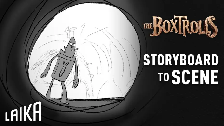 Відео до фільму Сімейка монстрів — “Into the Boxtrolls‘ Lair” Storyboard to Scene