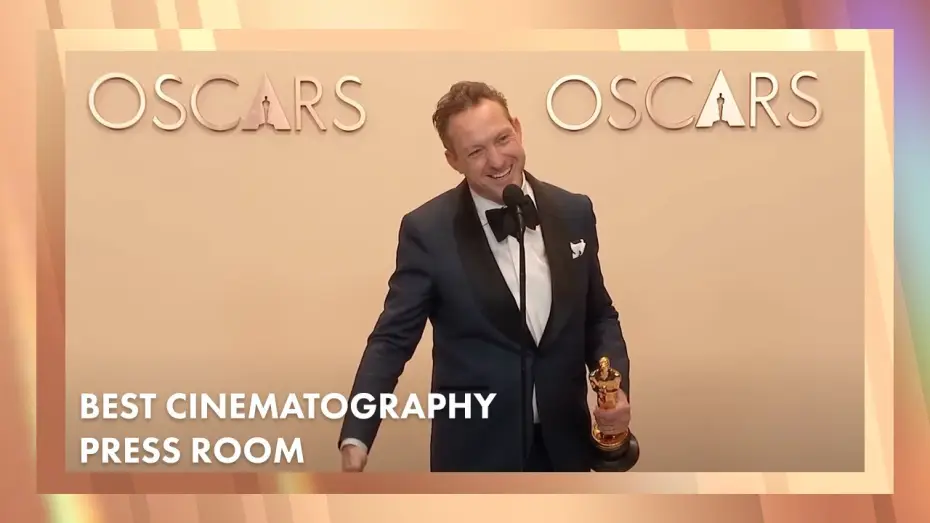 Відео до фільму Бруталіст | 'The Brutalist' Best Cinematography Press Room Speech | 97th Oscars (2025)[Lol Crawley]