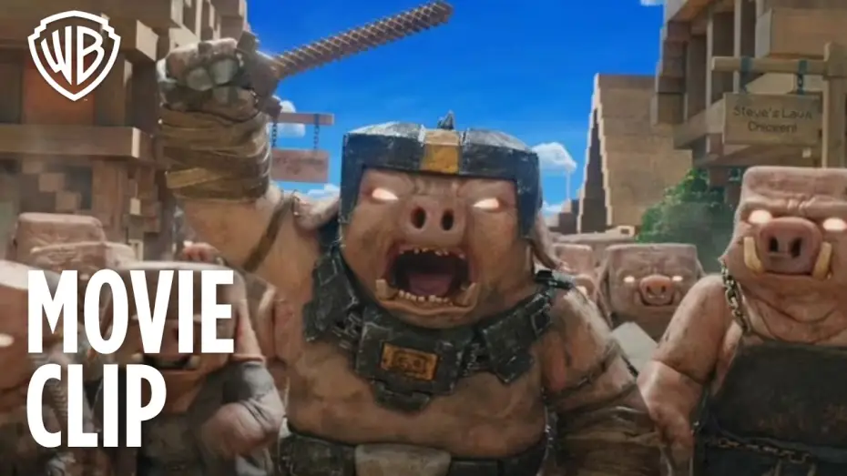 Відео до фільму Майнкрафт — Steve & Garrett Help Villagers Escape the Piglins - Movie Clip