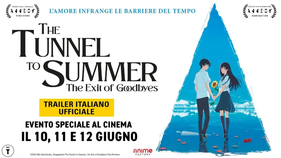 Відео до фільму Тунель у літо, прощальний вихід — The Tunnel to Summer, the Exit of Goodbyes  - Trailer italiano ufficiale