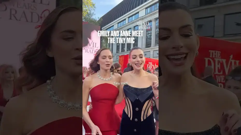 Відео до фільму Диявол носить Прада 2 | Anne and Emily meet our tiny mic... with a surprise cameo