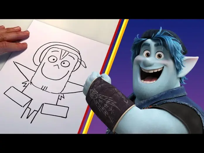 Відео до фільму Уперед | How to Draw Barley Lightfoot From Onward | Draw With Pixar