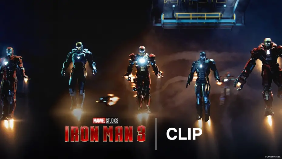 Відео до фільму Залізна людина 3 | Iron Man Suits Save Tony and Rhodey - Official Clip