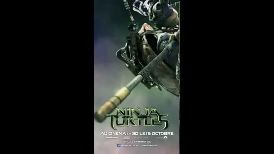 Відео до фільму Підлітки-мутанти. Черепашки-ніндзя | NINJA TURTLES : l'affiche anim&eacute;e de Donatello