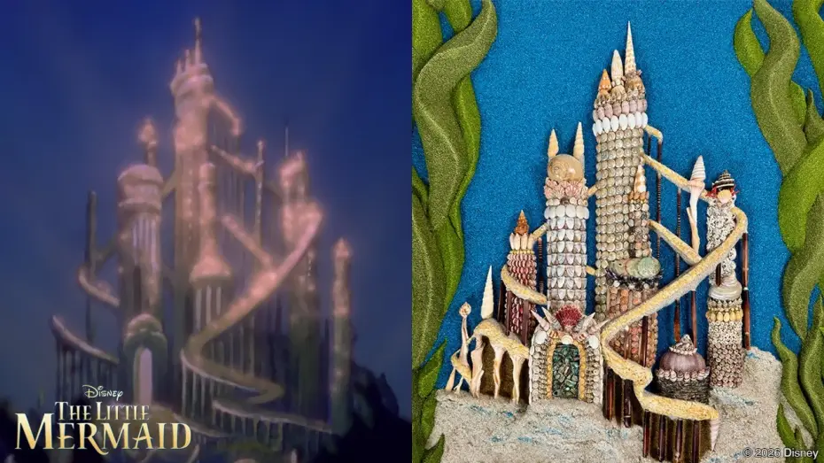 Відео до фільму Русалонька | The Little Mermaid Castle Out Of Seashells - Disney Recreation