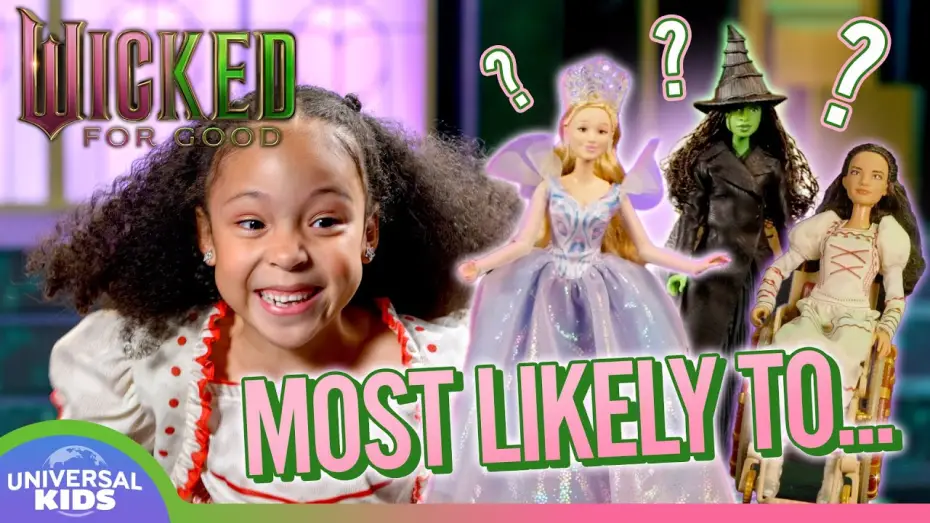 Відео до фільму Wicked: For Good | Play "Most Likely To" with the Young Stars of Wicked!