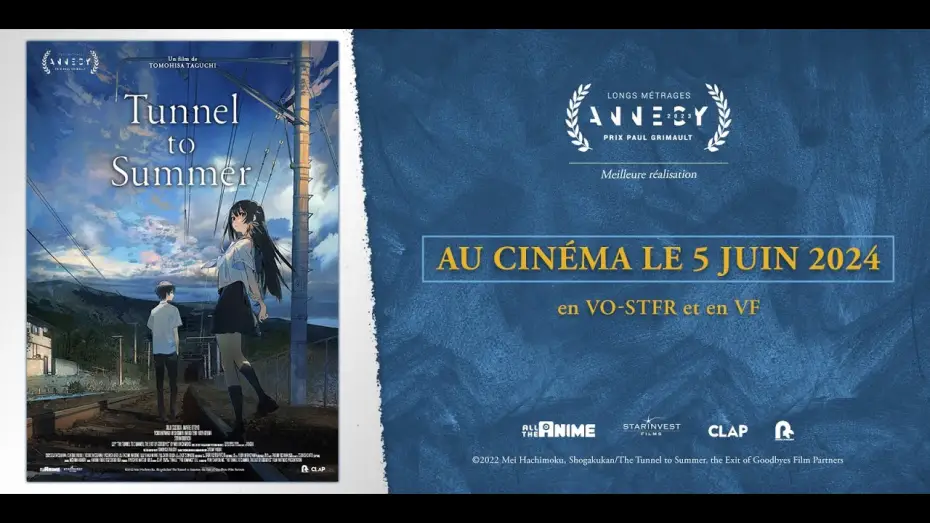 Відео до фільму Тунель у літо, прощальний вихід — Tunnel to Summer / Bande Annonce VOSTF 2024