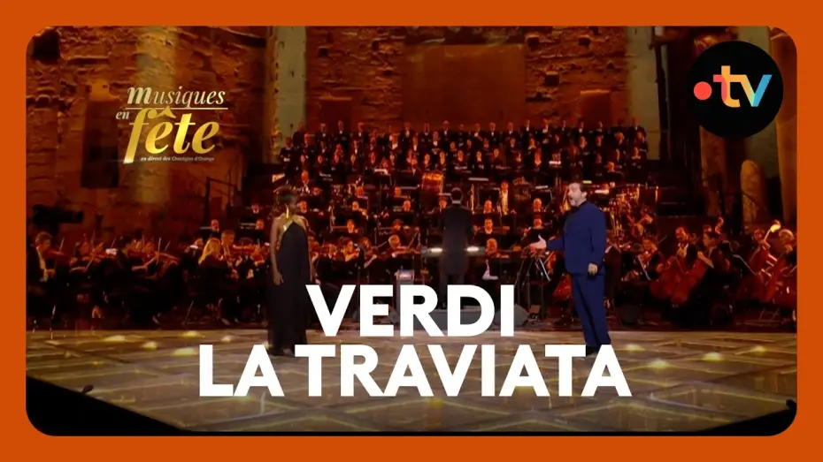 Відео до фільму Musiques en f&ecirc;te des Chor&eacute;gies d'Orange | Verdi - La Traviata, "Libiamo ne' lieti calici"  avec Florian Laconi et Mariam Battistelli