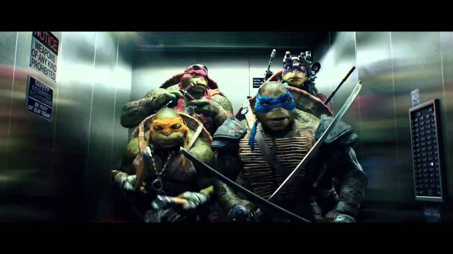Відео до фільму Підлітки-мутанти. Черепашки-ніндзя | NINJA TURTLES &ndash; Beatbox dans l&rsquo;ascenseur