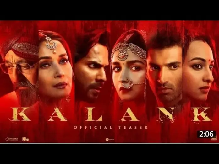 Відео до фільму कलंक — KALANK TEASER | Varun dhawan Alia bhatt Sanjay dutt Madhuri dixit  Sonakshi sinha | Aditya Roy kapur