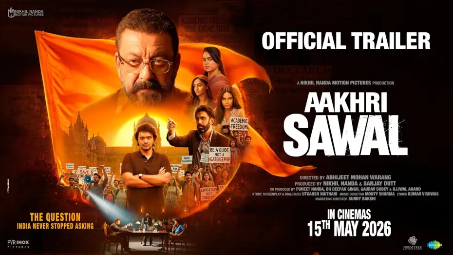 Відео до фільму Aakhri Sawal | Aakhri Sawal Official Trailer | Sanjay Dutt | Namashi | Amit Sadh | Sameera Reddy | 15 May Release
