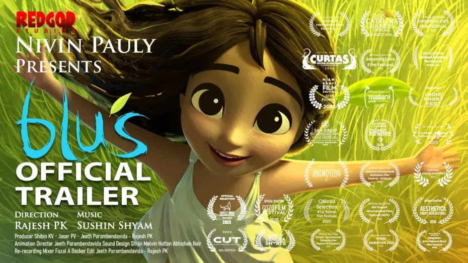 Відео до фільму Blu&rsquo;s | Blu&rsquo;s Animated Short Film Official Trailer | Nivin Pauly | Sushin Shyam | Rajesh PK | RedGod Studios