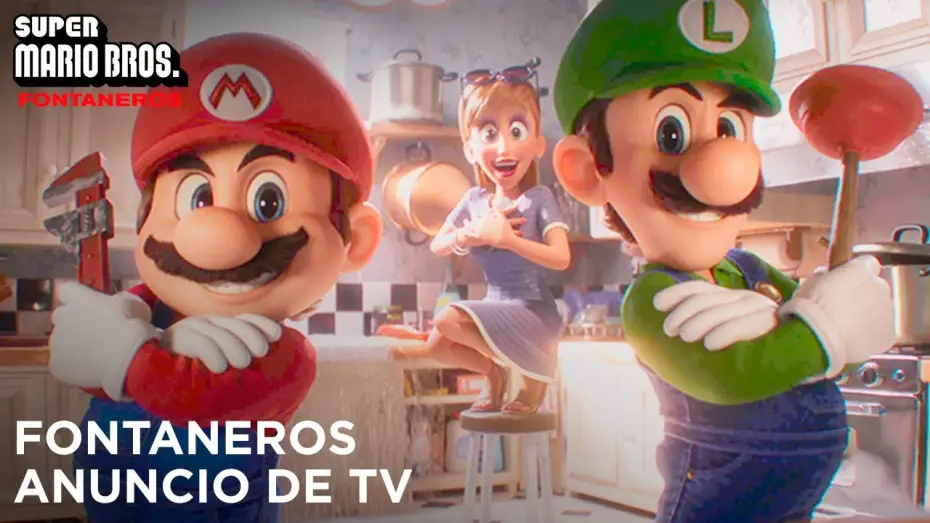 Відео до фільму Брати Супер Маріо в кіно | Super Mario Bros. Fontaneros  - Anuncio de TV