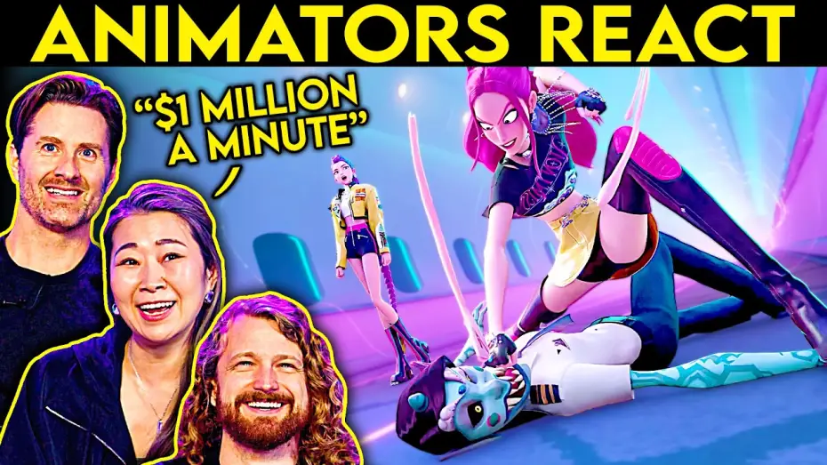 Відео до фільму Кейпоп-мисливиці на демонів | Animators React to KPop Demon Hunters - ft. The Directors