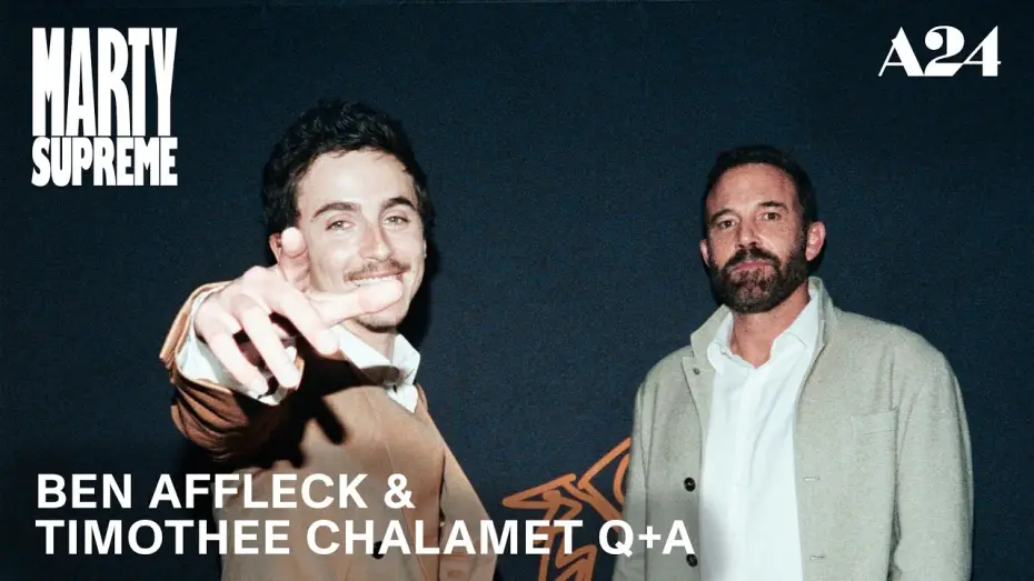 Відео до фільму Марті Супрім. Геній комбінацій | Ben Affleck & Timoth&eacute;e Chalamet Q+A