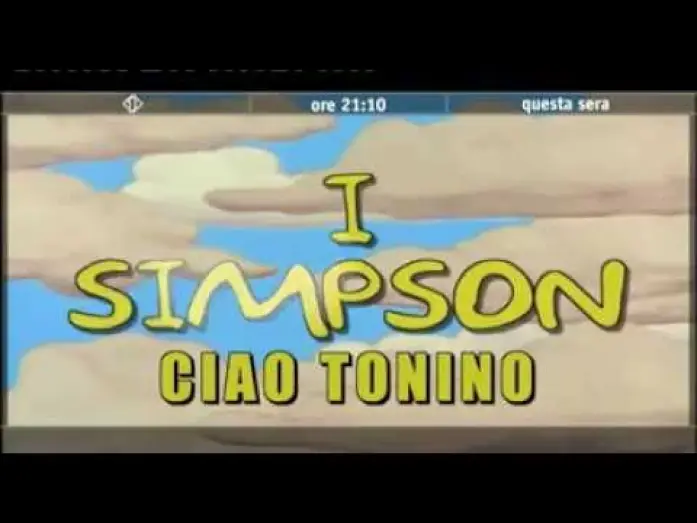 Відео до серіалу Сімпсони — Addio Tonino, omaggio di Italia 1