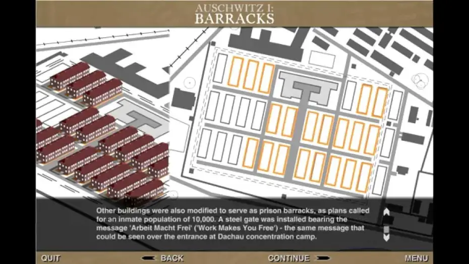 Відео до серіалу Аушвіц: нацисти та «Остаточне рішення» — BBC Auschwitz- The Nazis and Final solution map. Extract of Auschwitz camps(I , II and III)