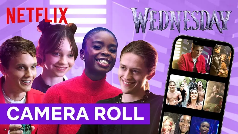 Відео до серіалу Венздей — The Wednesday Cast Takes The Camera Roll Challenge