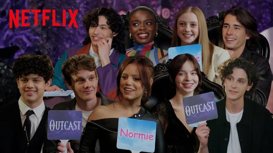 Відео до серіалу Венздей — The Wednesday Cast Judges Netflix Characters as Outcasts vs. Normies