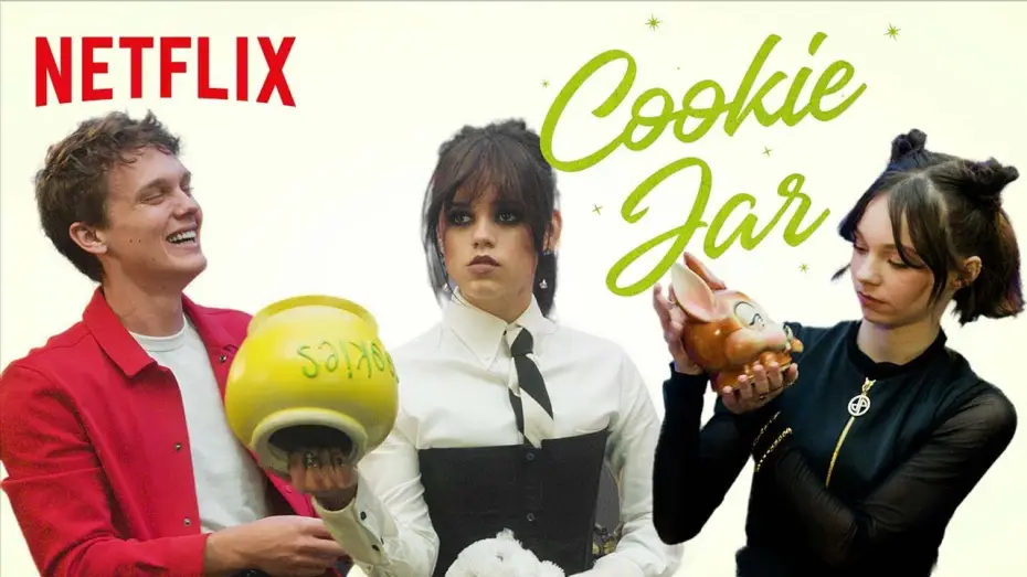 Відео до серіалу Венздей — Сезон 1 — Jenna Ortega, Emma Myers, and Hunter Doohan Answer To a Nosy Cookie Jar