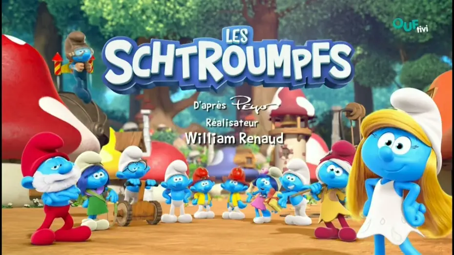 Відео до серіалу Смурфики — The Smurfs (Les Schtroumpf) - Intro (FRENCH, LA TROIS/OUFtivi)