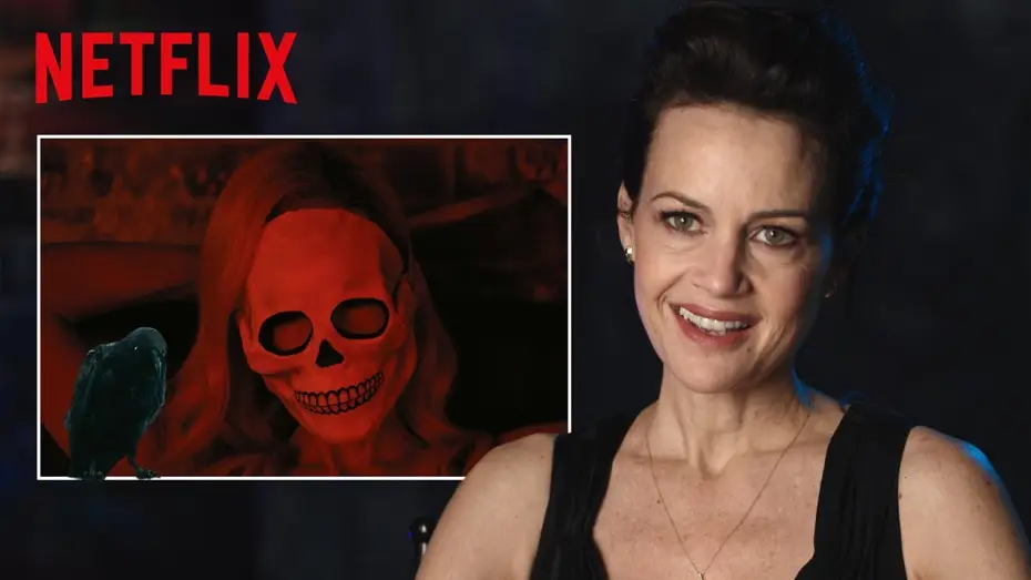 Відео до серіалу Падіння дому Ашерів — Мінісеріал — Carla Gugino is Mike Flanagan's Raven