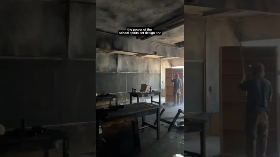 Відео до серіалу Шкільні духи (2023) — The power of set design…😳 (School Spirits Set) #setdesign #beforeandafter #waitfotit