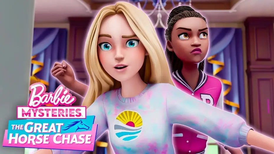 Відео до серіалу Barbie: Таємничі пригоди — The case of the missing horse! Barbie & Barbie go through their suspects!