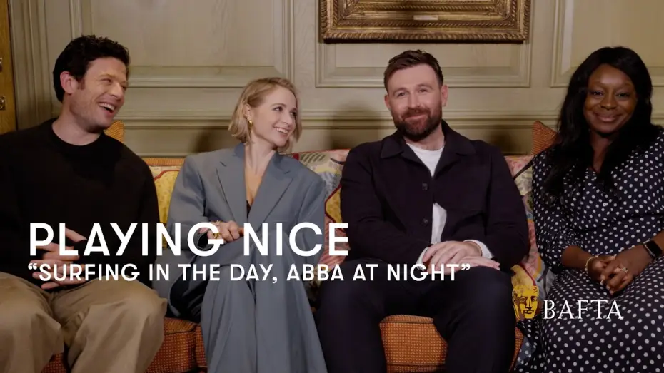 Відео до серіалу Намагаючись сподобатись — James Norton and the Playing Nice cast pretended to be ABBA in Cornwall | BAFTA