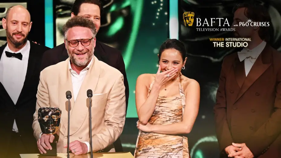 Відео до серіалу Кіностудія — "All I know is that she farted on a reality show" The Studio Wins BAFTA | BAFTA TV Awards 2026