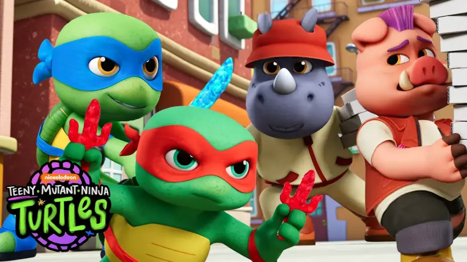 Відео до серіалу Teeny Mutant Ninja Turtles — TEENY MUTANT NINJA TURTLES | Episode 2: Grand Theft Pizza ft. Bebop & Rocksteady 🍕 | Full Episode