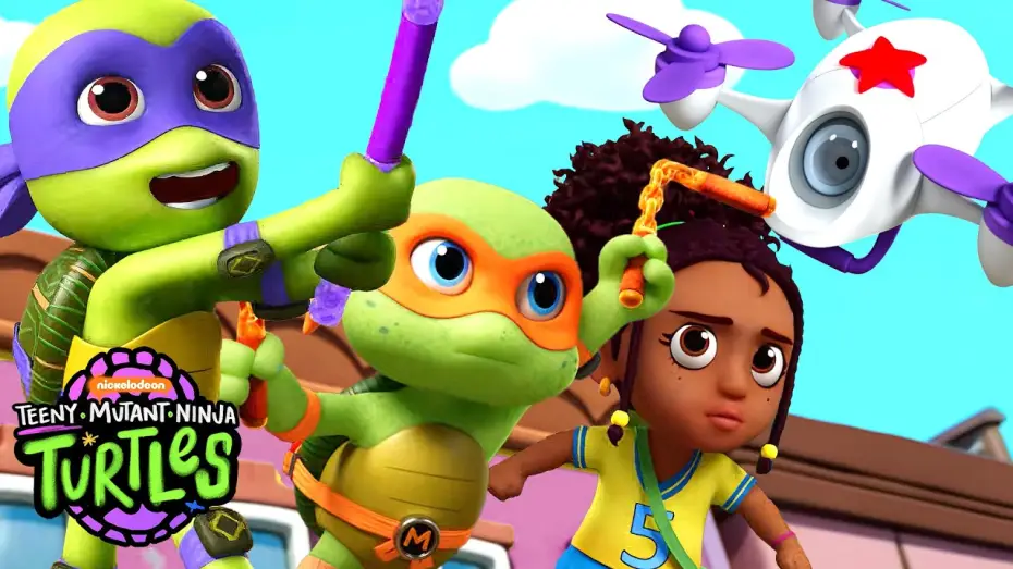 Відео до серіалу Teeny Mutant Ninja Turtles — TEENY MUTANT NINJA TURTLES | Episode 3: April's Runaway Sky Flyer 🥏 | Full Episode
