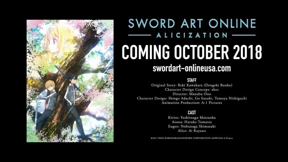 Відео до серіалу Мистецтво Меча Онлайн — Sword Art Online Alicization Teaser 2