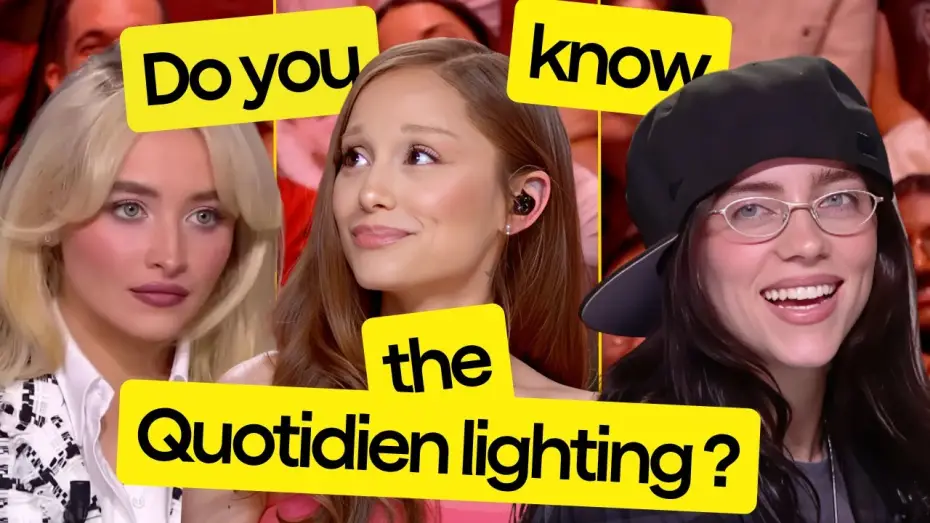 Відео до серіалу Quotidien — Quotidien, that French TV program with amazing lighting, ft Ariana Grande, Sabrina Carpenter...