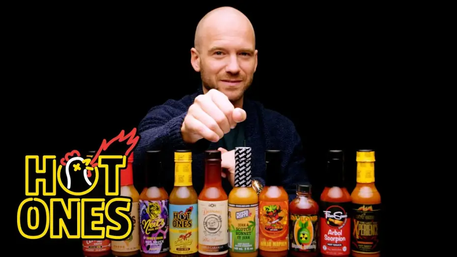 Відео до серіалу Гарячі крильця — Sean Evans Reveals the Season 25 Hot Sauce Lineup | Hot Ones