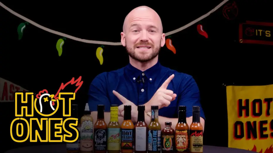 Відео до серіалу Гарячі крильця — Sean Evans Reveals the Season 16 Hot Sauce Lineup | Hot Ones