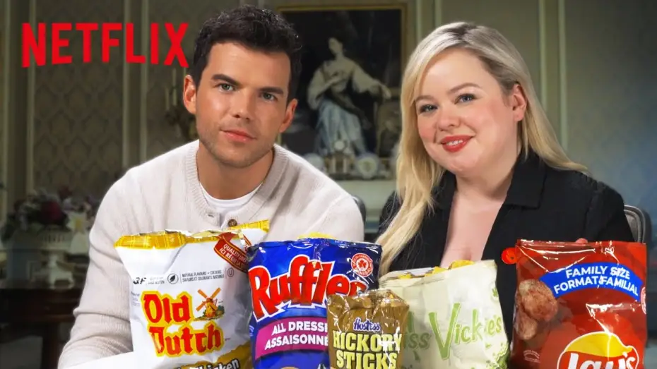 Відео до серіалу Бріджертони — Luke Newton and Nicola Coughlan Taste Test Canadian Chips | Bridgerton | Netflix