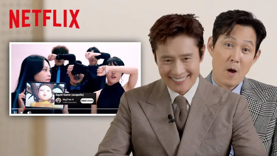 Відео до серіалу Гра в кальмара — Lee Jung-jae and Lee Byung-hun React to Fan-Made Squid Game Content [Subtitled]